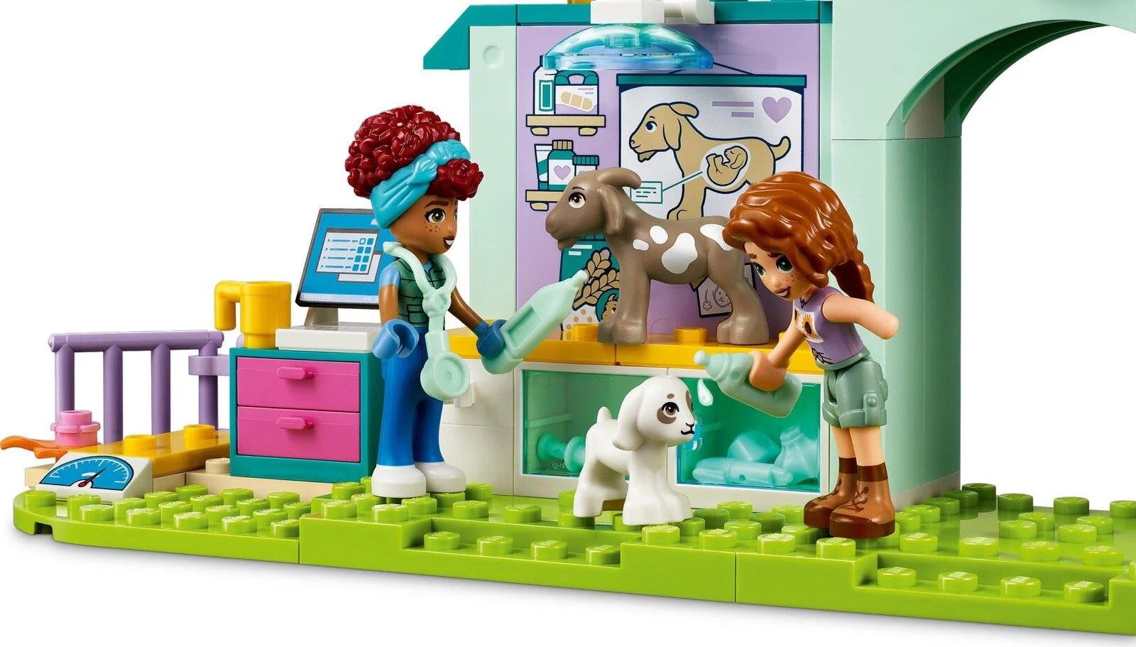 Set de constructie LEGO Friends Clinica veterinara pentru animale de ferma, 161 el. foto