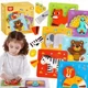 Деревянный пазл 6 в 1 Tooky Toy Животные