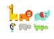 Деревянный пазл Tooky Toy Животные джунглей, 7 эл.