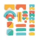 Set de constructie Ludi Foam Blocks, 28 piese