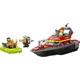 Конструктор LEGO City Barca de salvare a pompierilor, 144 эл. foto