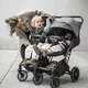 Carucior pentru gemeni BabyGo GoTwice Grey