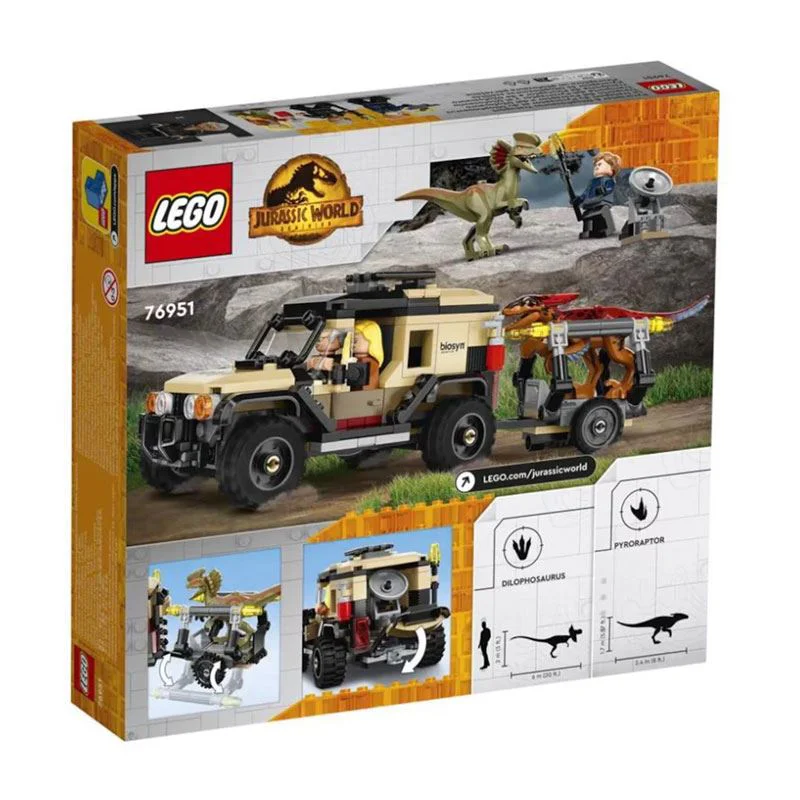 Set de constructie LEGO Jurassic World Transport de Pyroraptor si Dilophozaur , 254 el. foto
