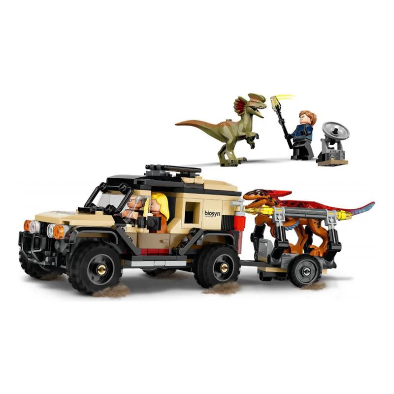 Set de constructie LEGO Jurassic World Transport de Pyroraptor si Dilophozaur , 254 el. foto