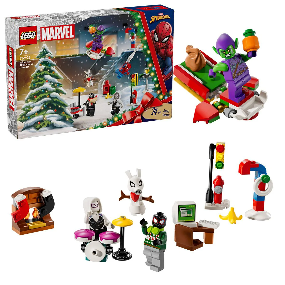 Advent Calendar LEGO Marvel Omul Paianjen, 246 el. foto