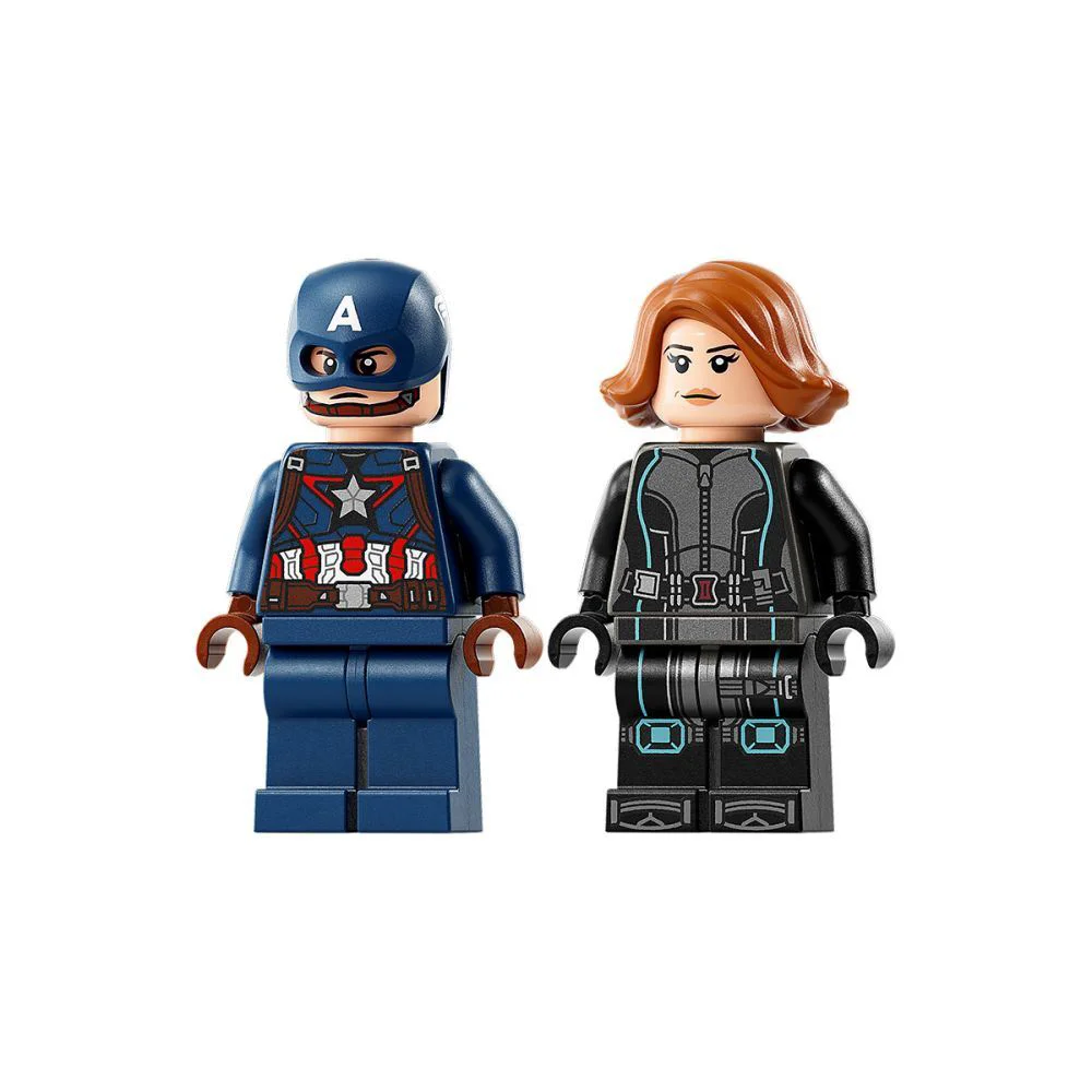 Set de constructie LEGO Marvel Motocicletele lui Black Widow si Captain America, 130 el. foto