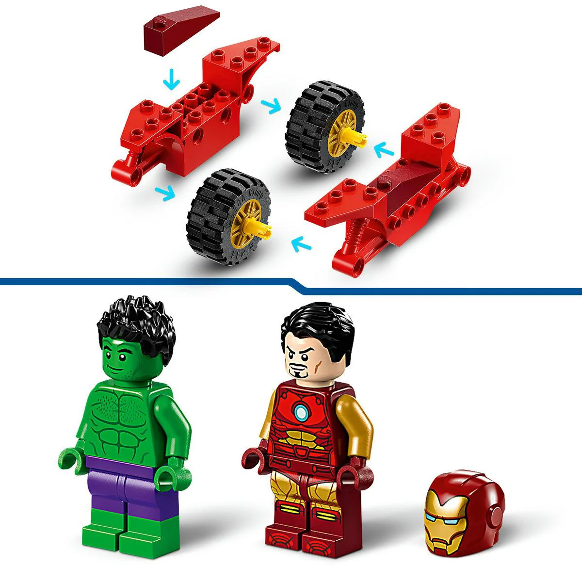 Конструктор LEGO Marvel Железный человек на мотоцикле и Халк, 68 эл. foto