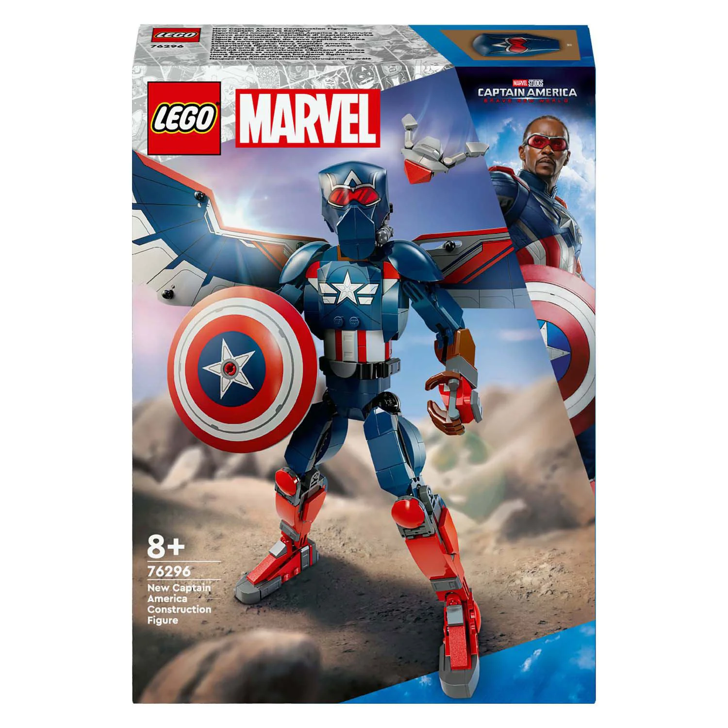 Figurina LEGO Marvel Sam Wilson Captain America, 359 el. foto