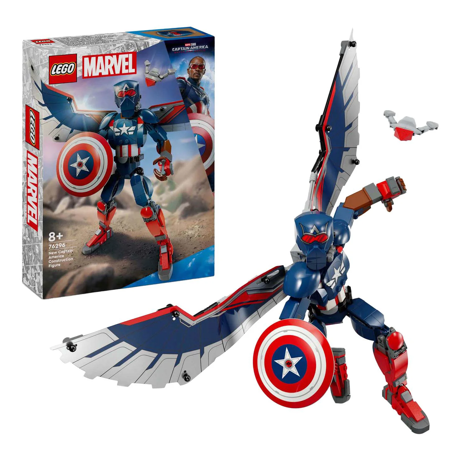 Figurina LEGO Marvel Sam Wilson Captain America, 359 el. foto
