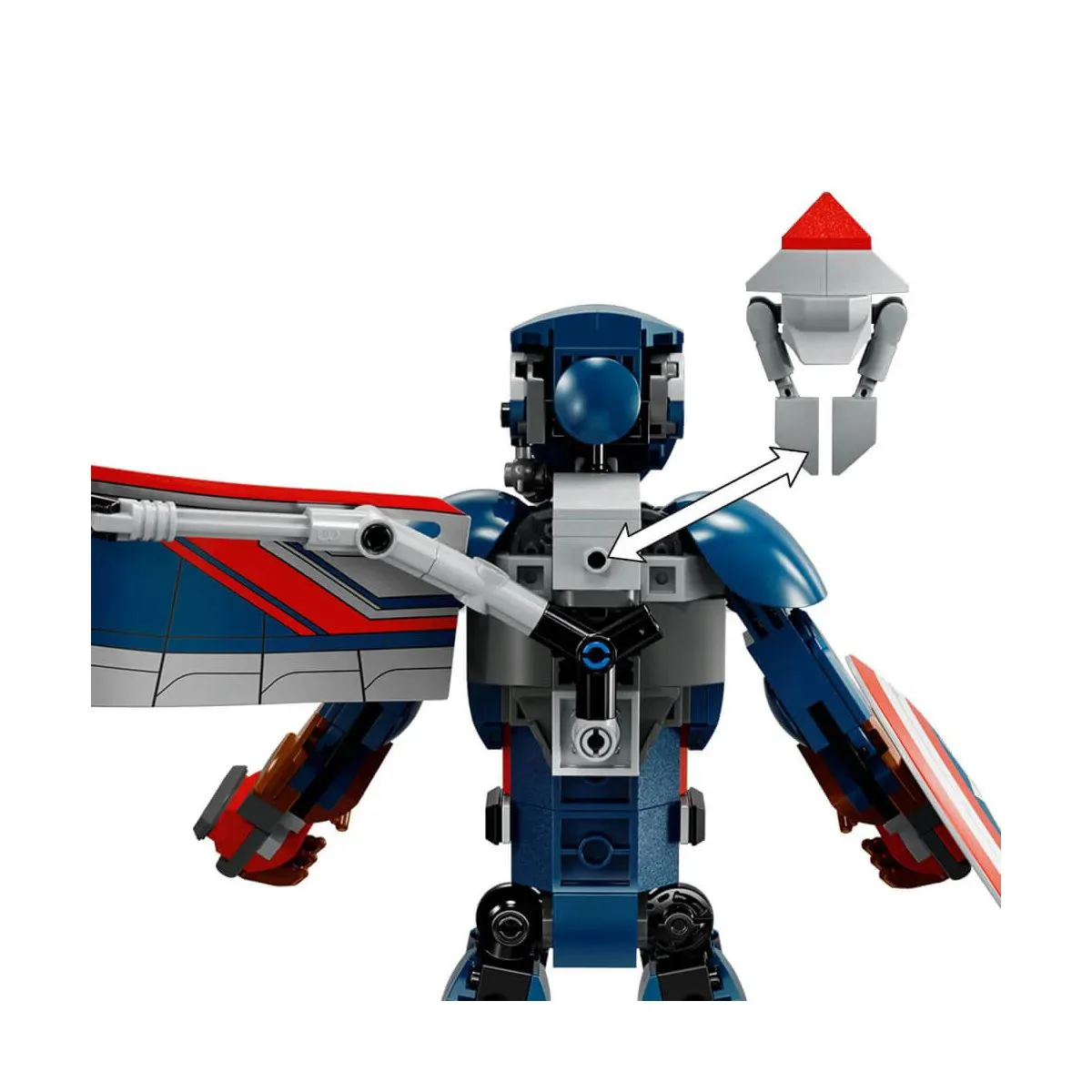 Figurina LEGO Marvel Sam Wilson Captain America, 359 el. foto