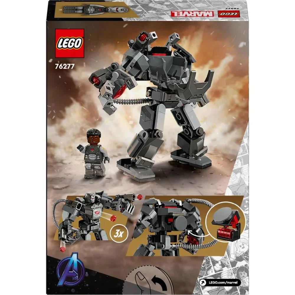 Set de constructie LEGO Marvel Armura de robot a lui War Machine, 154 el. foto