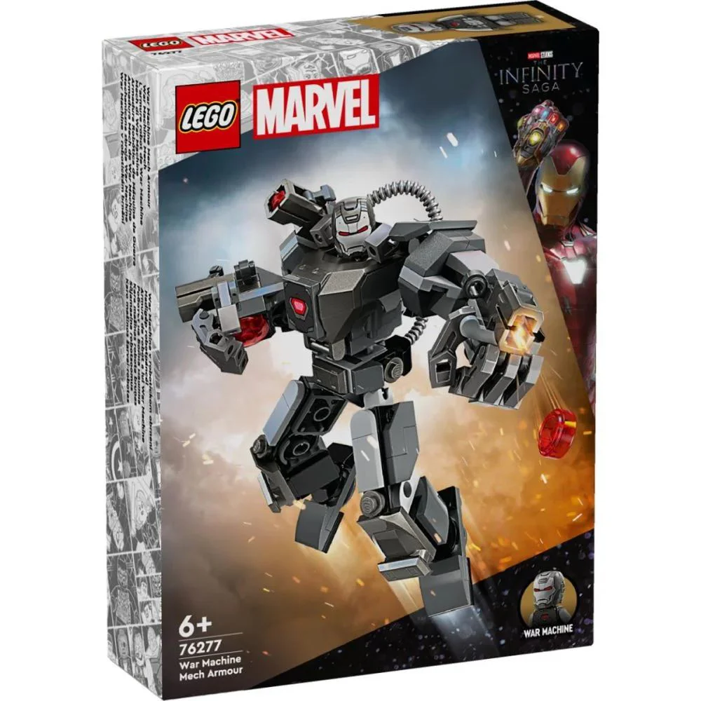 Set de constructie LEGO Marvel Armura de robot a lui War Machine, 154 el. foto