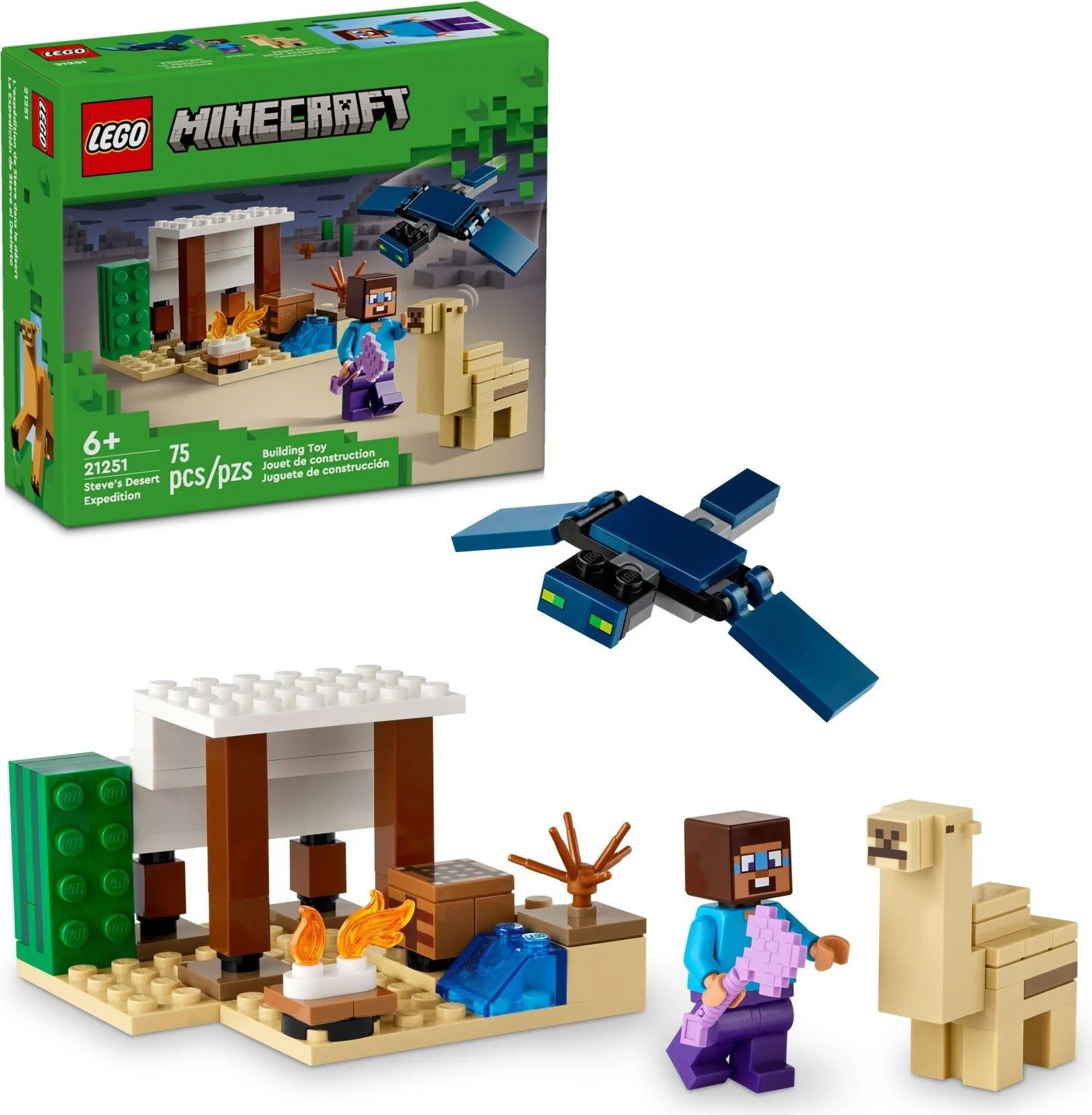 Конструктор LEGO Minecraft Пустынная экспедиция Стива, 75 эл. foto