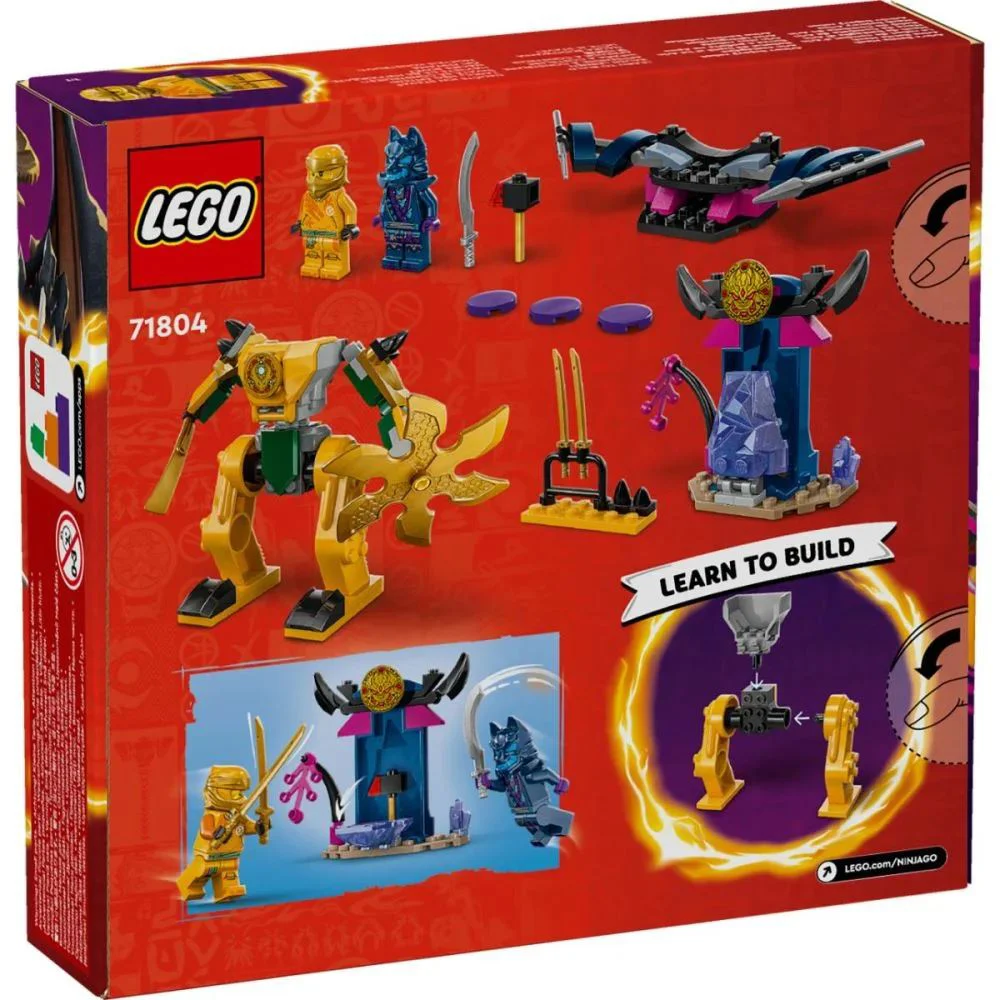 Set de constructie LEGO Ninjago Robotul de lupta al lui Arin, 104 el. foto
