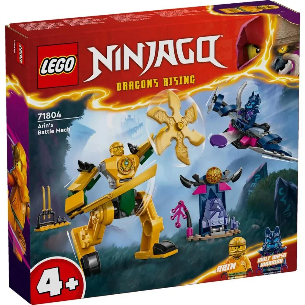 Set de constructie LEGO Ninjago Robotul de lupta al lui Arin, 104 el. foto