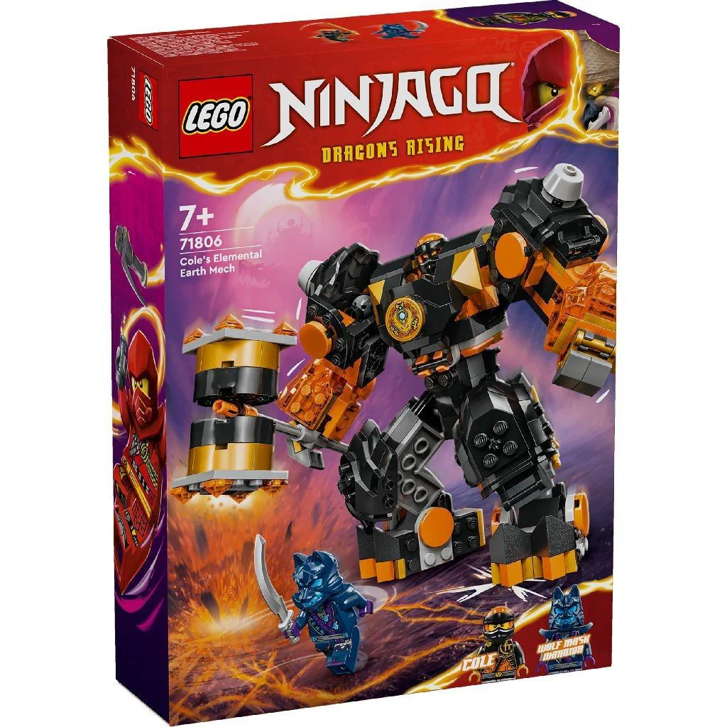 Set de constructie LEGO Ninjago Robotul stihie de pamant al lui Cole, 235 el. foto