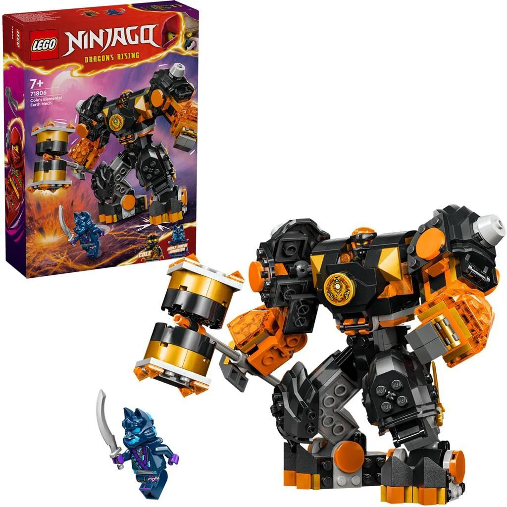 Set de constructie LEGO Ninjago Robotul stihie de pamant al lui Cole, 235 el. foto