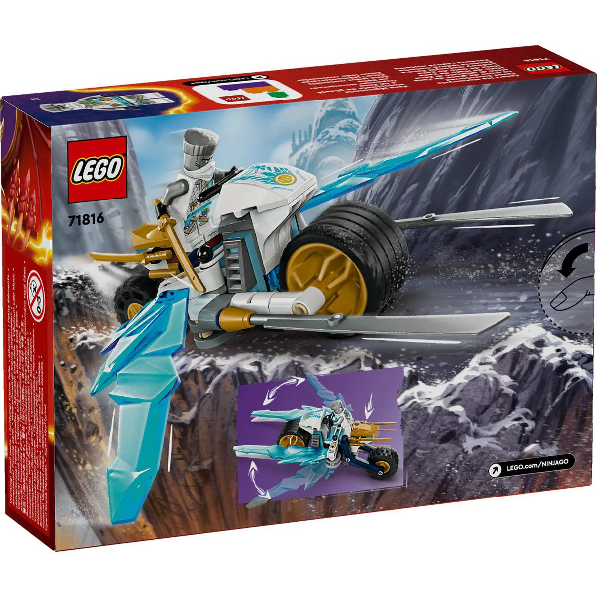 Set de constructie LEGO Ninjago Motocicleta de gheata a lui Zane, 84 el. foto