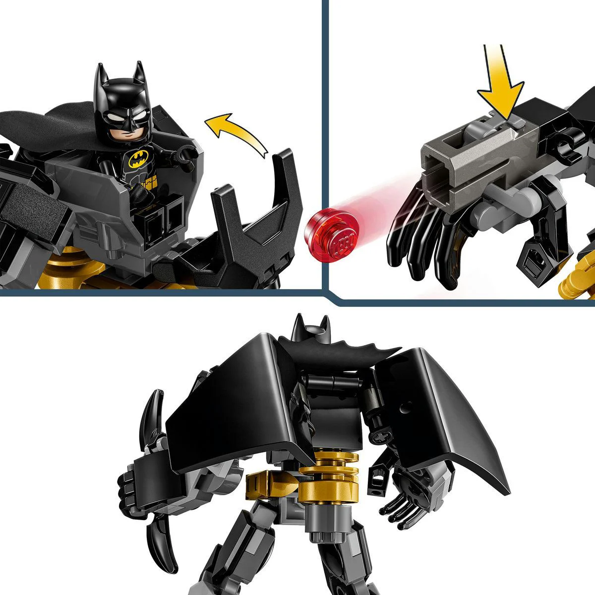 Set de constructie LEGO Super Heroes Armura de robot Batman, 140 el. foto