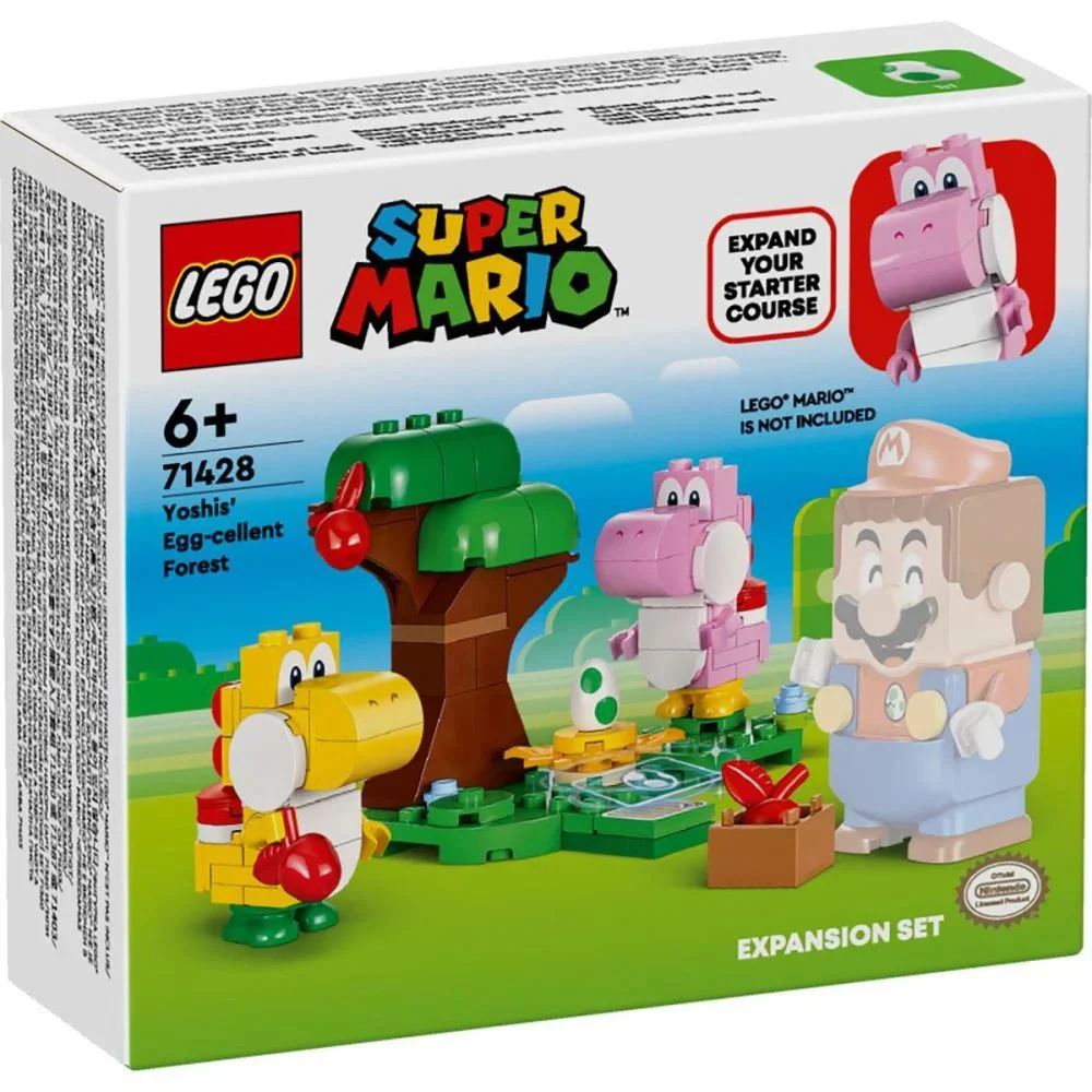 Set de constructie LEGO Super Mario Padurea minunata cu oul lui Yoshi, 107 el.