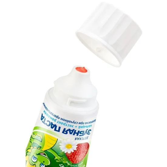 Pasta de dinti gel pentru copii Дракоша cu capsuna, 60 ml