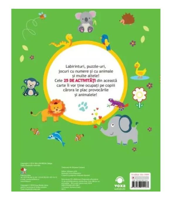Carte cu 25 de activitati pentru varsta mea. 4 ani. Ma joc cu animalele foto