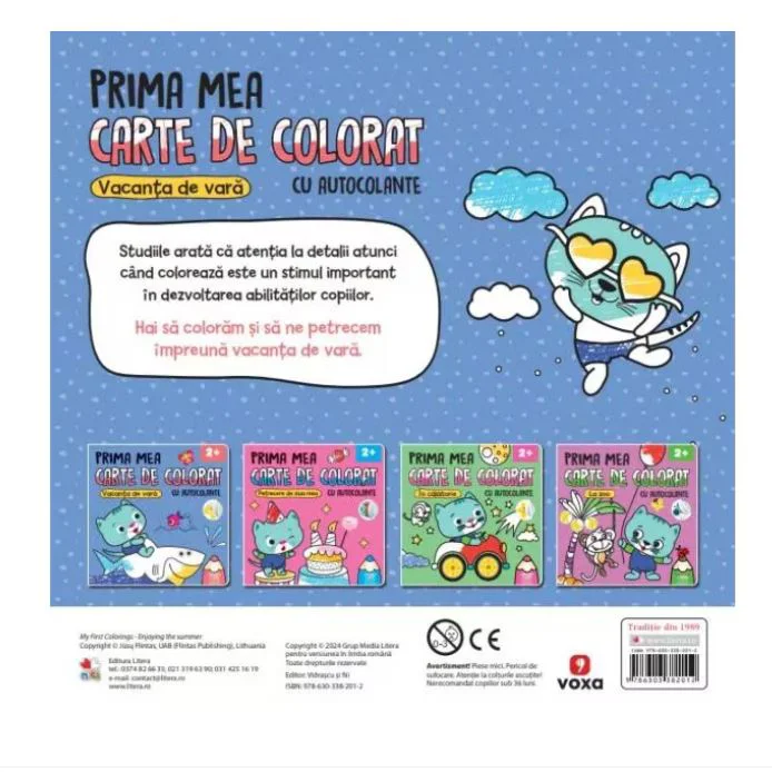 Prima mea carte de colorat cu autocolante. Vacanta de vara