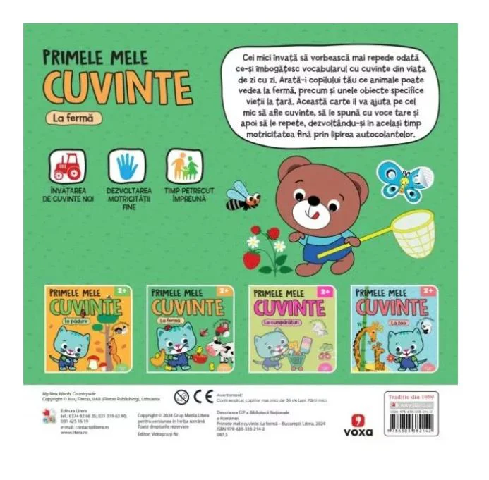 Primele mele cuvinte. La Ferma. Carte cu autocolante