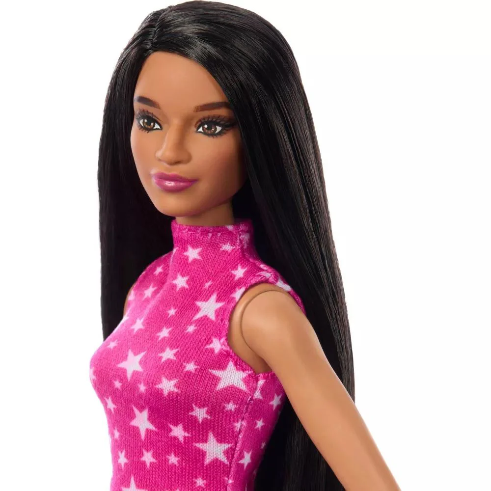 Кукла Barbie "Модница с черными волосами и иридесцентной юбкой"