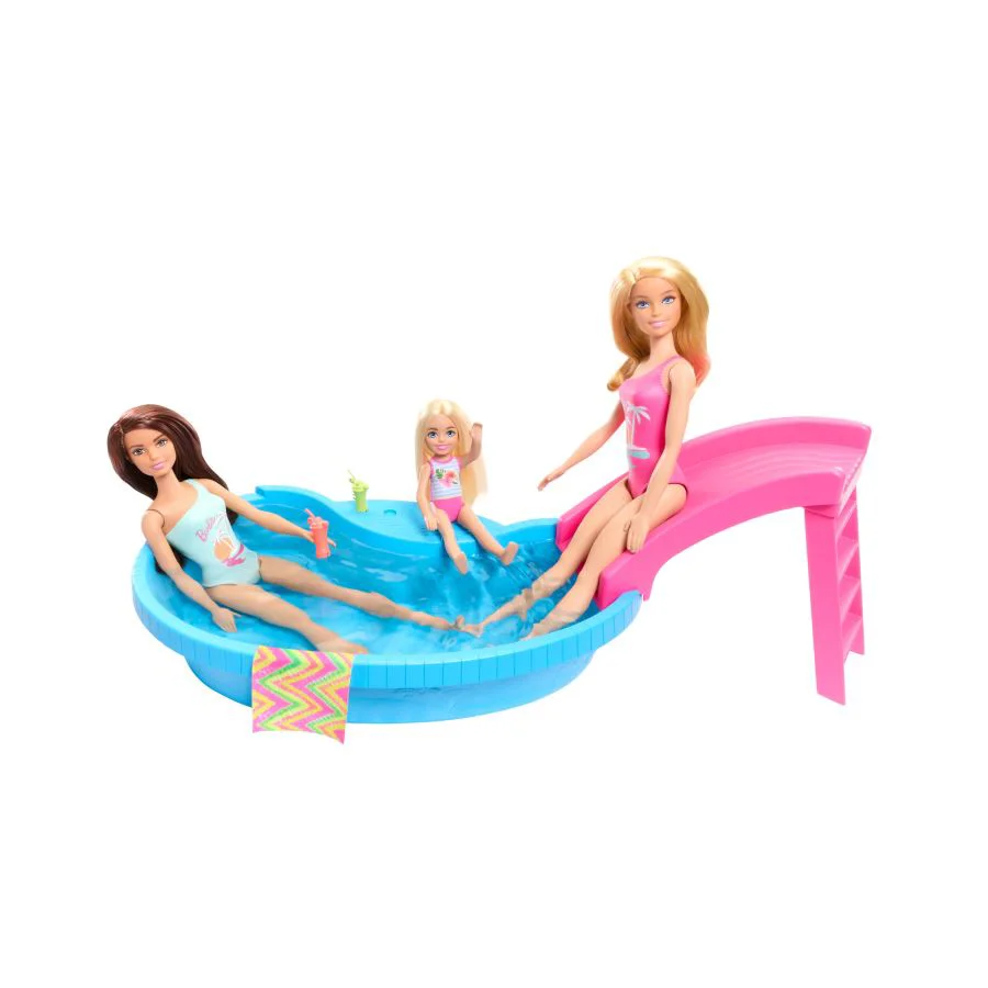 Set de joc Barbie "Odihna la piscina"