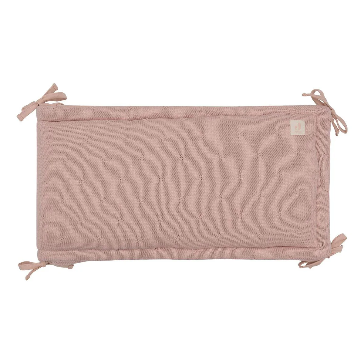 Aparator lateral pentru patut Jollein Cosy Knit Wild Rose, 180x30 cm