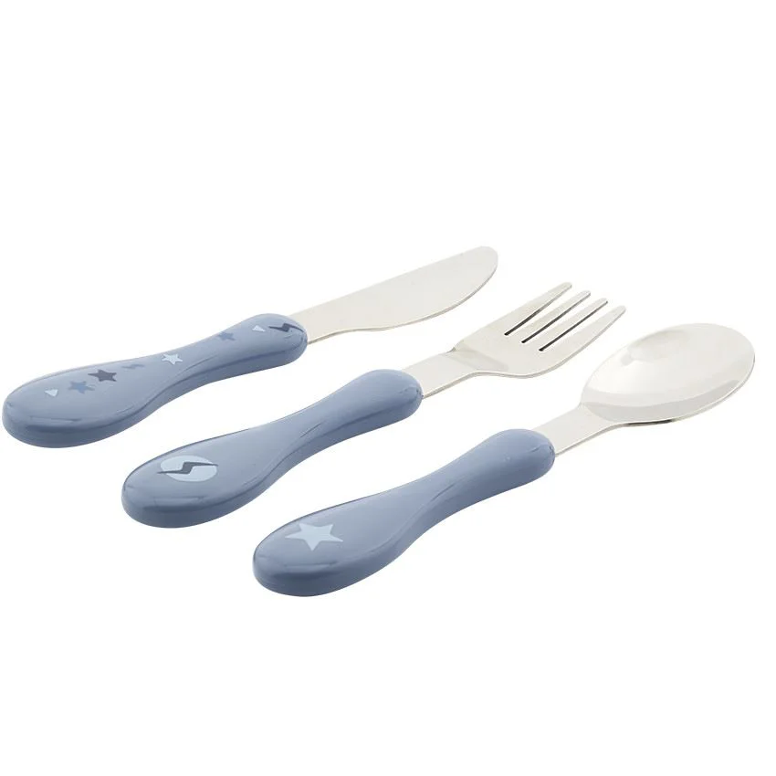 Set tacamuri din inox Premaman Yummix Albastre (6+ luni), 3 buc.