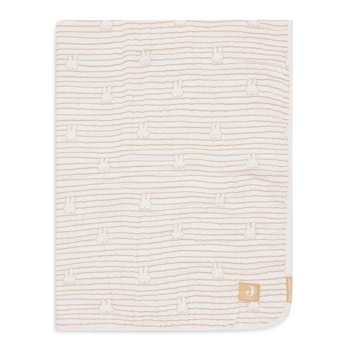 Одеяло Jollein Muslin Miffy Stripe Biscuit, 75x100 см