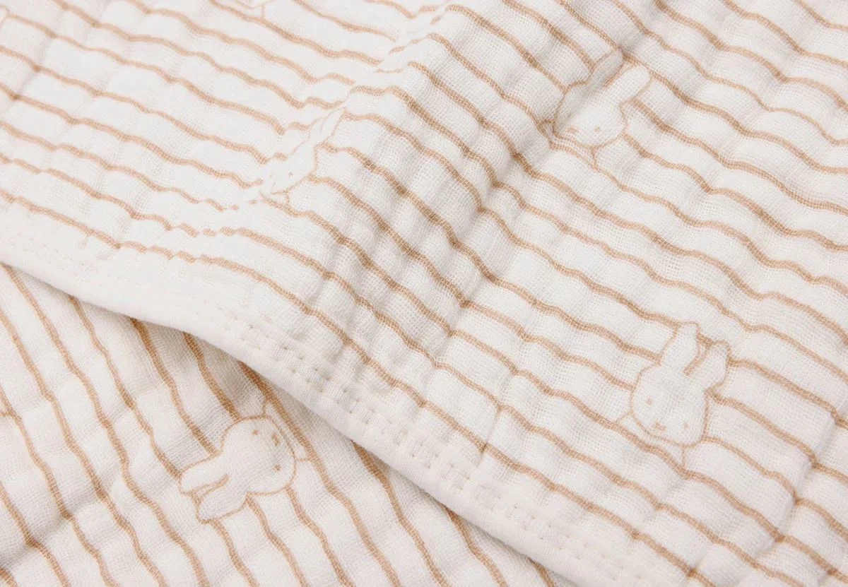 Одеяло Jollein Muslin Miffy Stripe Biscuit, 75x100 см