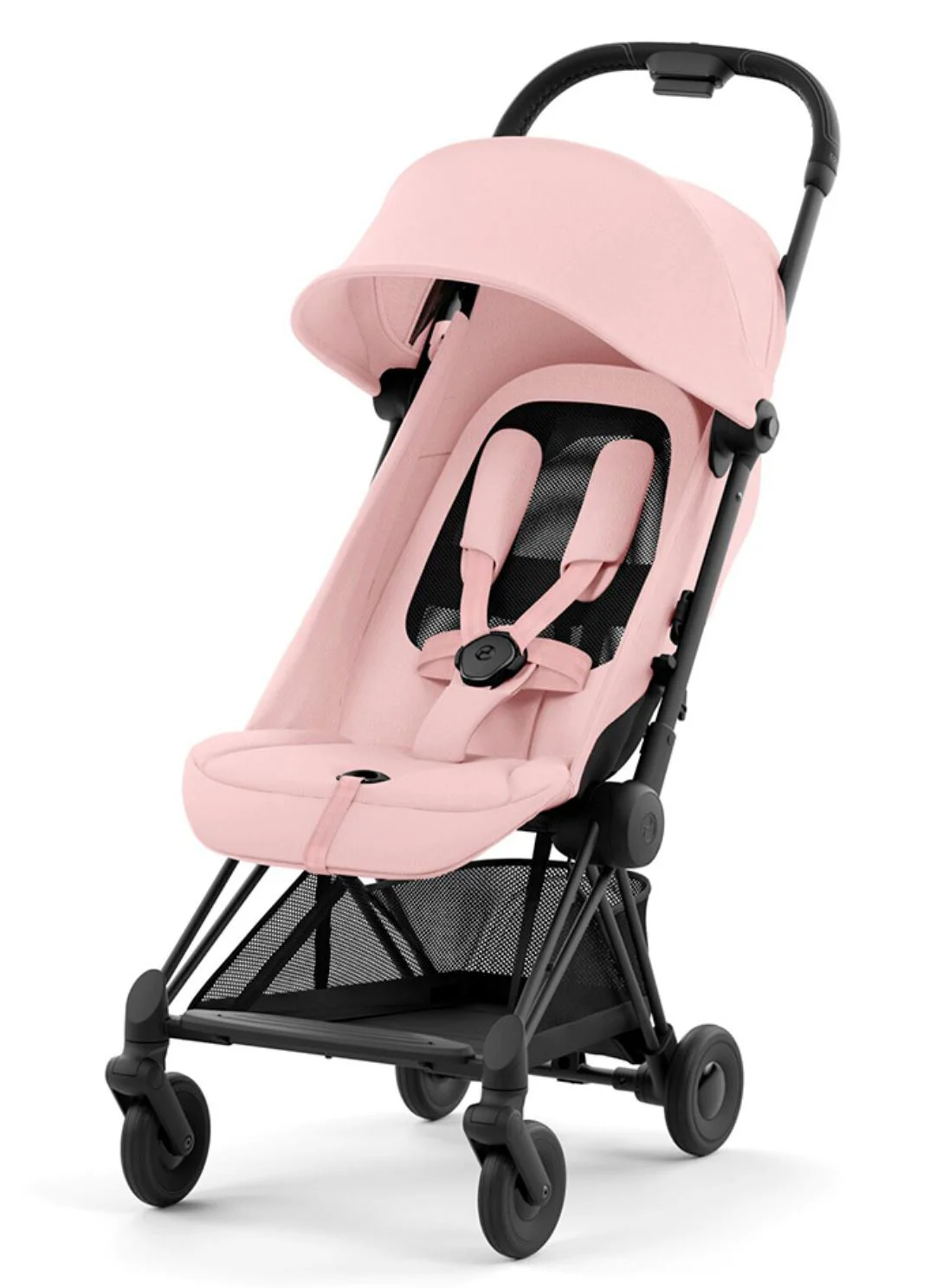 Carucior de plimbare Cybex Coya Matt Black Peach Pink