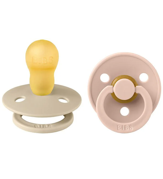 Set 2 suzete rotunde din latex BIBS Colour Vanilla/Blush (18-36 luni) foto