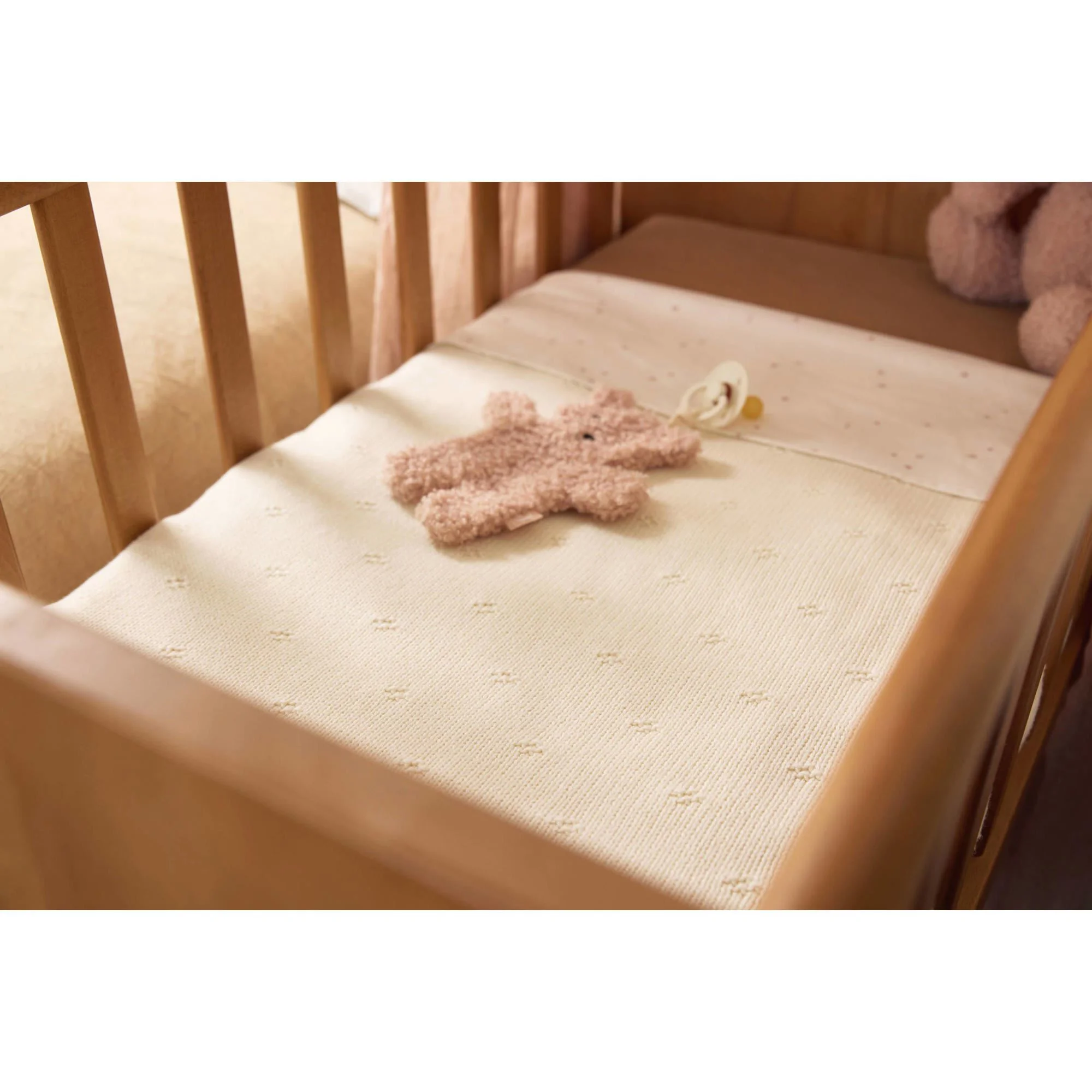 Плед Jollein Cosy Knit Ivory/Velvet, 75x100см