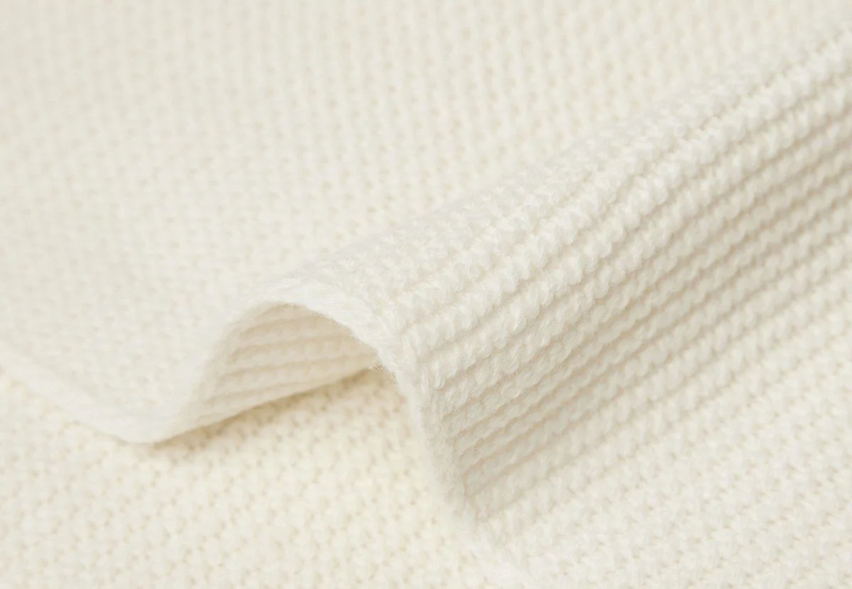 Плед Jollein Basic Knit Ivory, 100x150 см