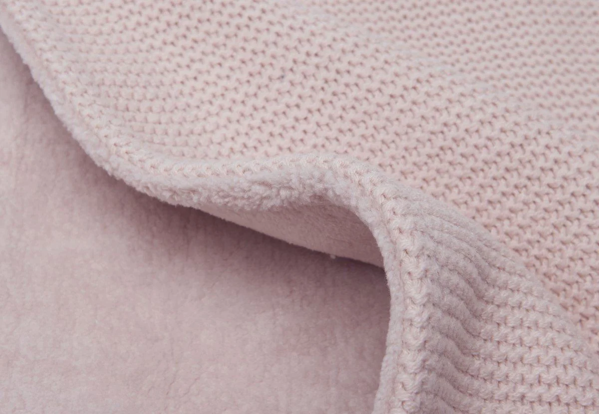 Paturica Jollein Basic Knit Pale Pink/Coral FleeceS, 100x150 cm