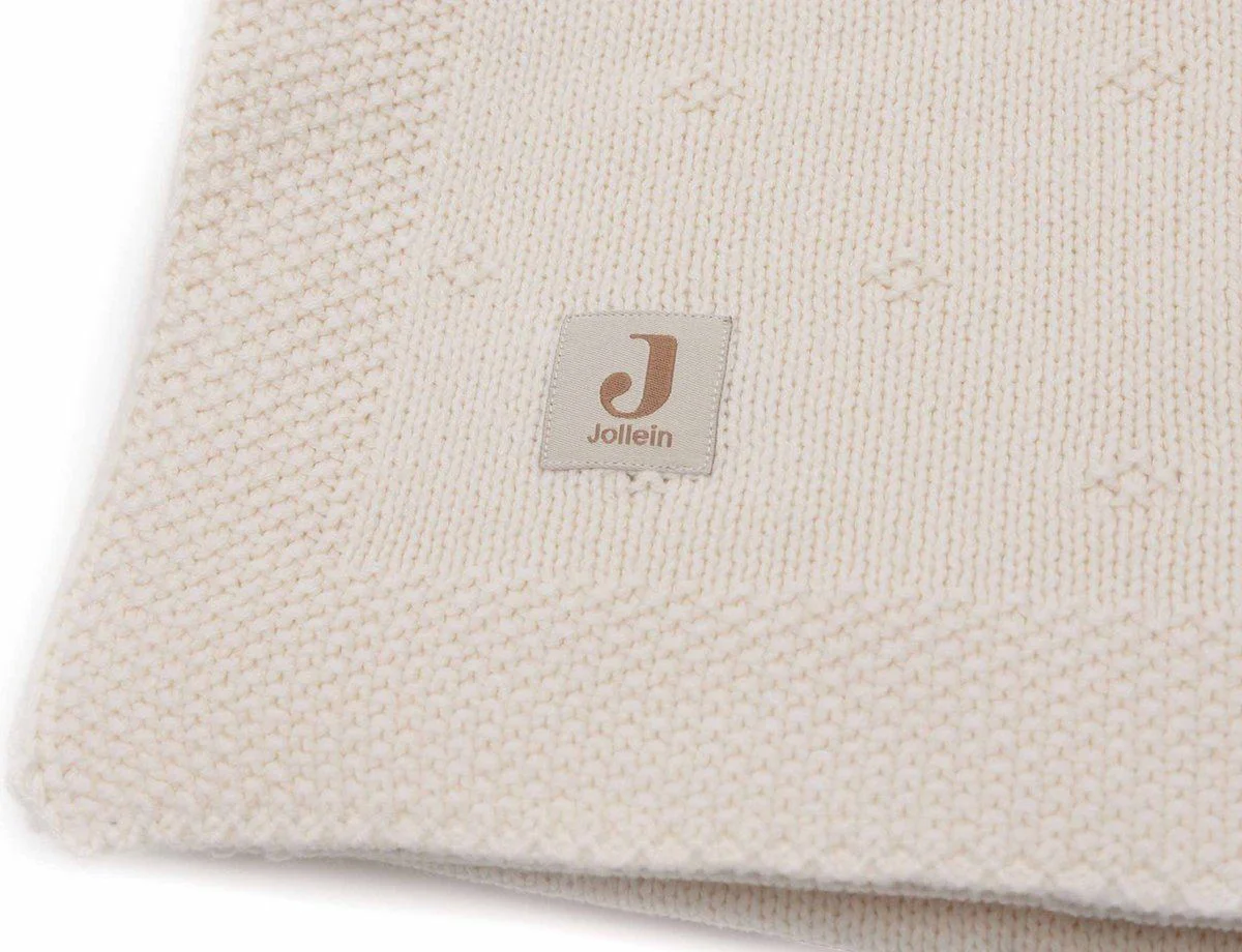 Плед Jollein Cosy Knit Ivory, 100x150 см