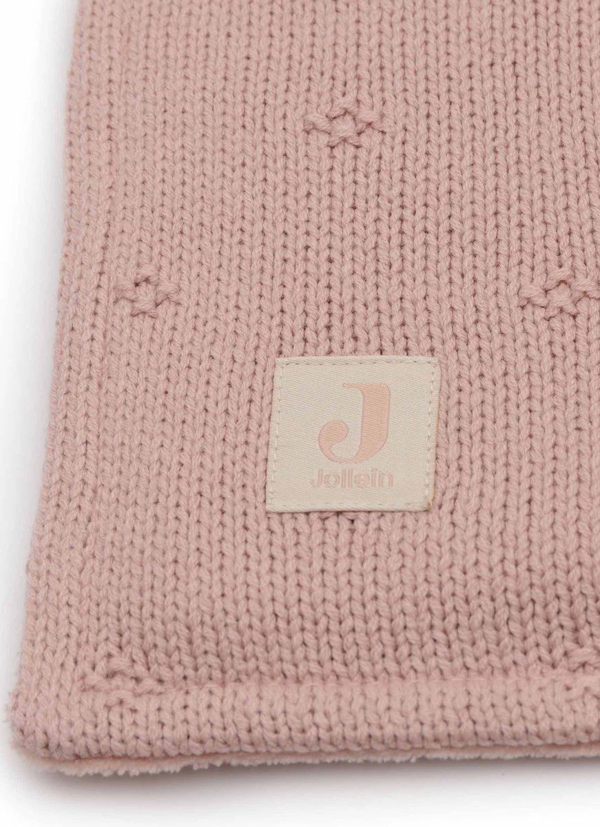 Плед Jollein Cosy Knit Wild Rose/Velvet, 100x150 см