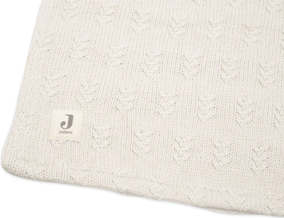 Плед Jollein Grain Knit Oatmeal/Velvet, 100x150 см