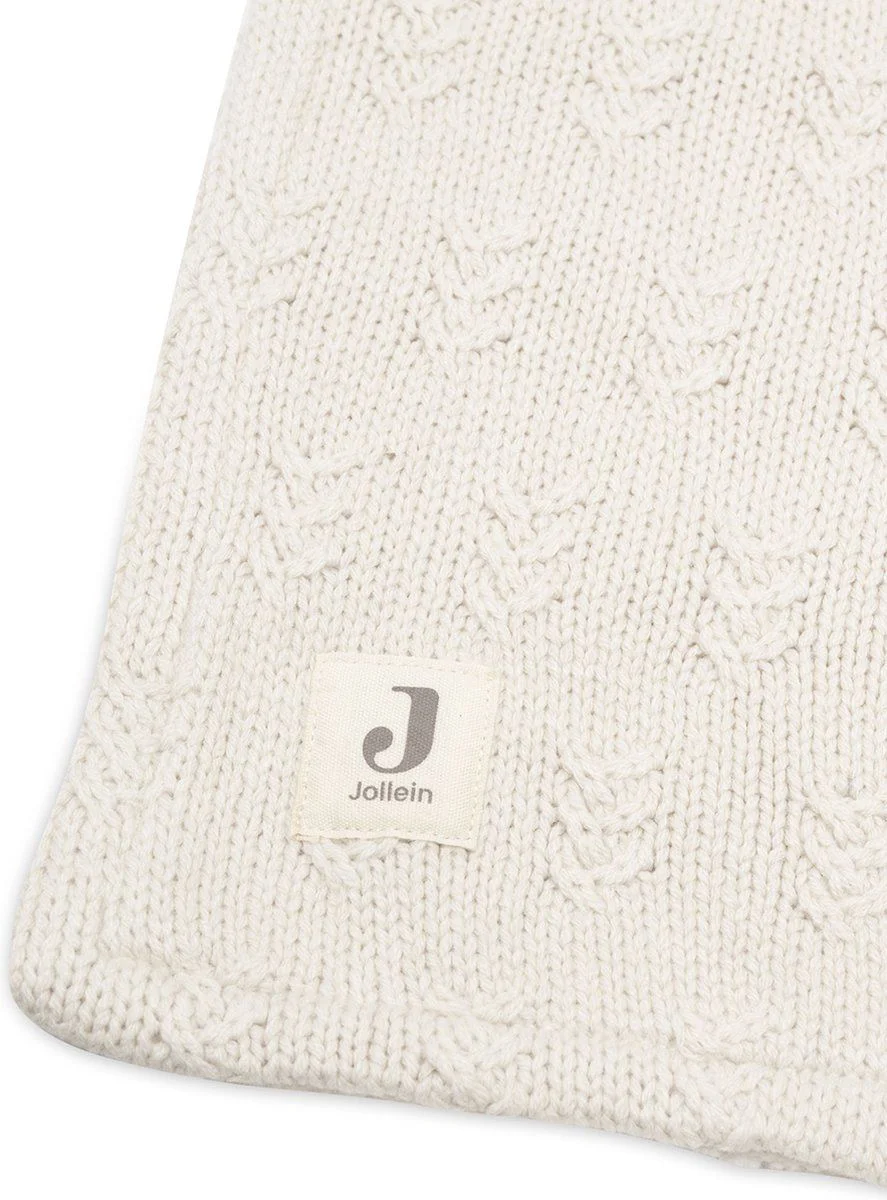 Плед Jollein Grain Knit Oatmeal/Velvet, 100x150 см
