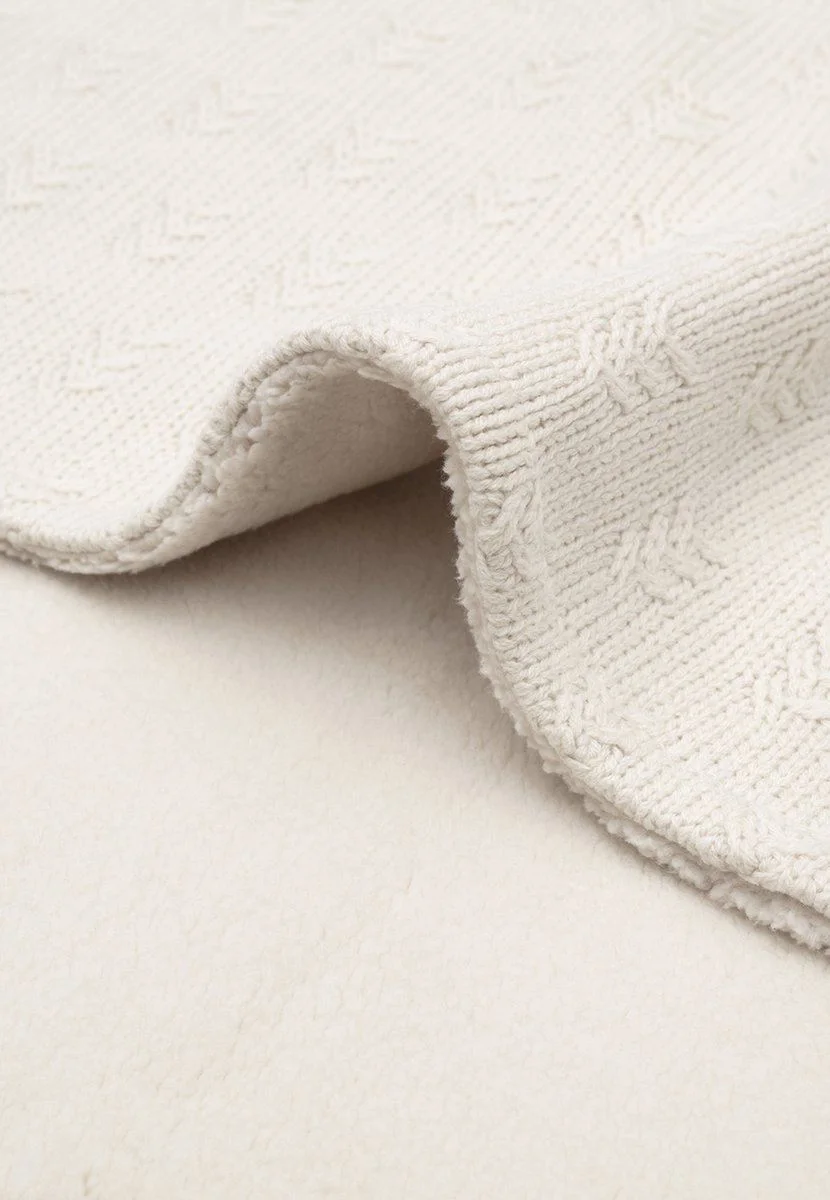 Плед Jollein Grain Knit Oatmeal/Velvet, 100x150 см