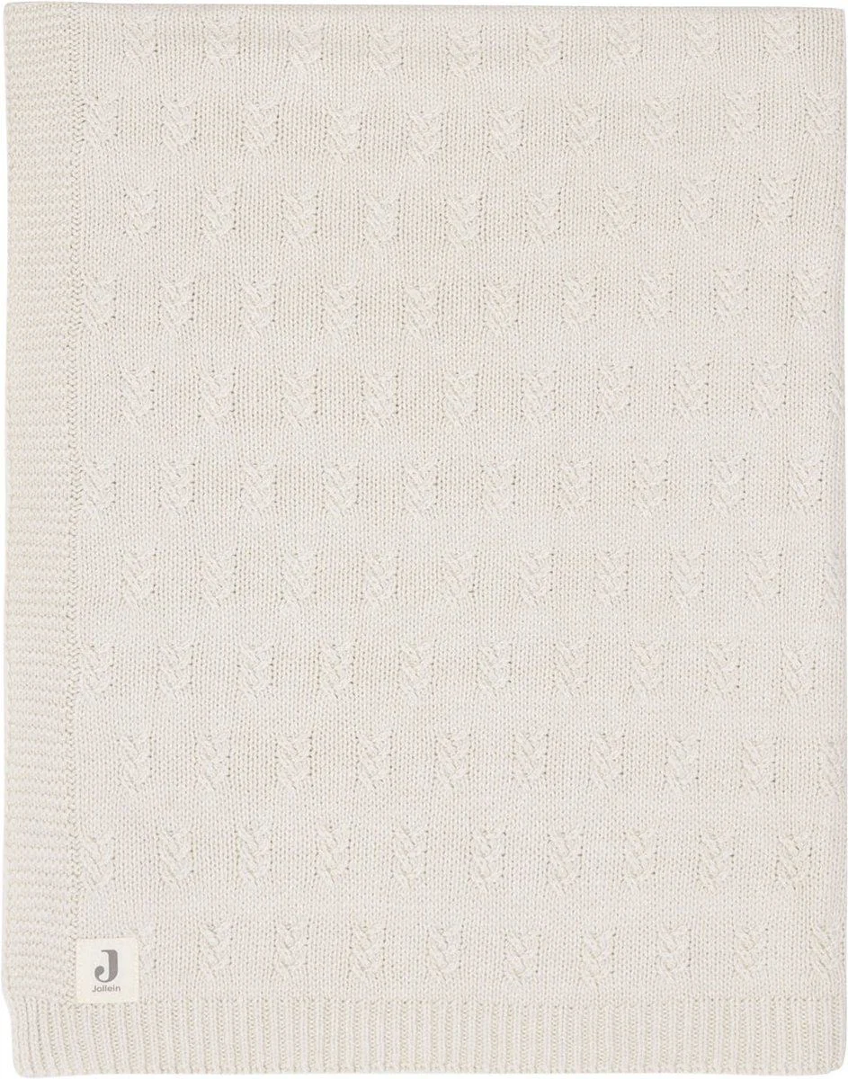 Плед Jollein Grain Knit Oatmeal/Velvet, 100x150 см