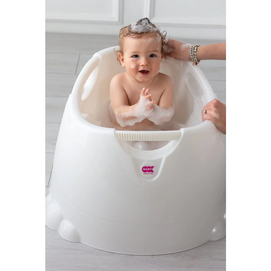 Scaunel pentru baie OK Baby Opla Alb