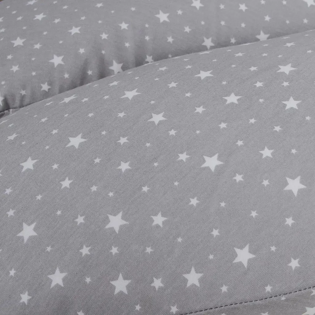 Perna pentru maternitate Ceba Baby Physio Multi Jersey Grey Stars, 190 cm