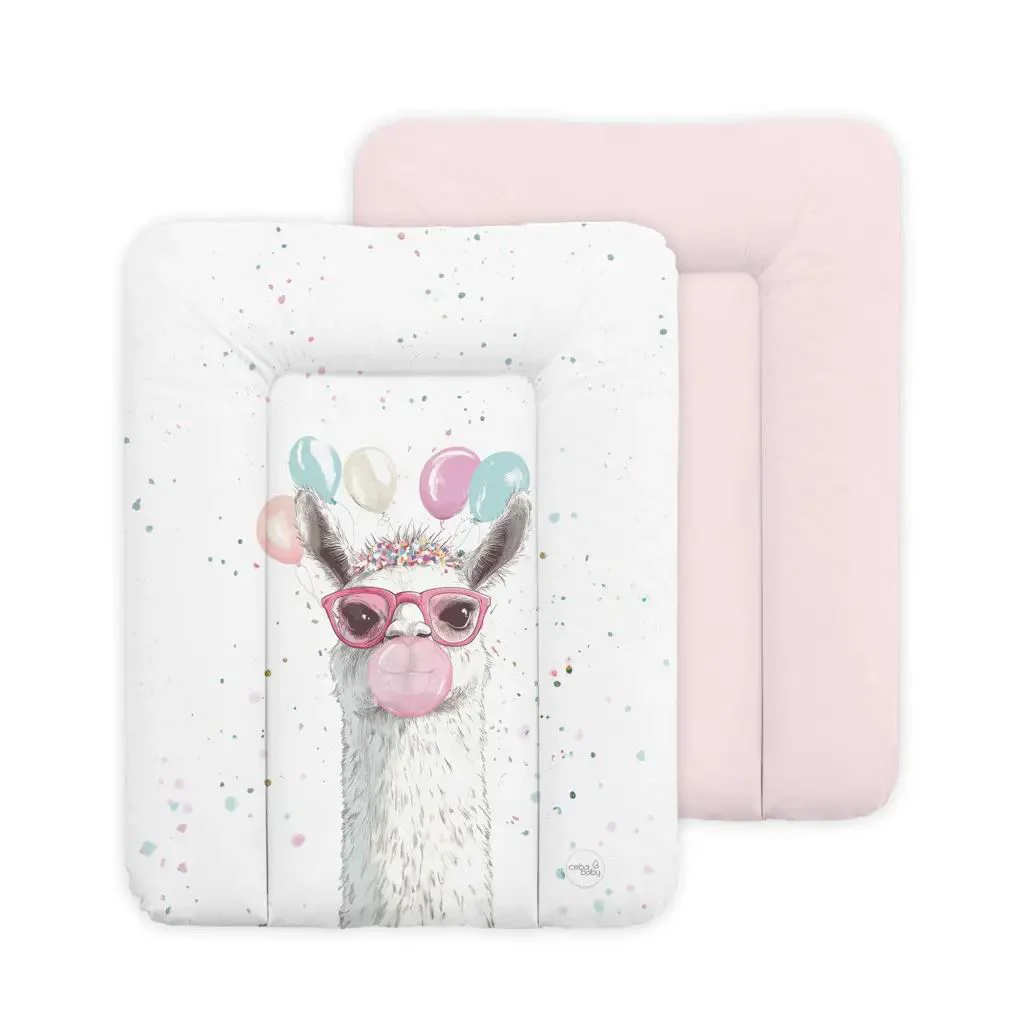 Saltea de infasat moale Ceba Baby Basic Crazy Lama, 70x50 cm