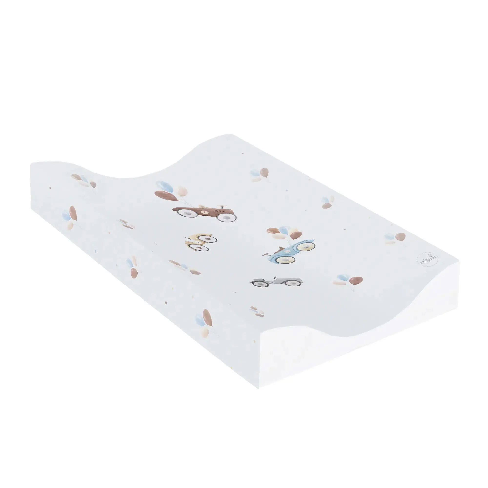 Saltea de infasat moale pe 2 parti Ceba Baby Cosy Retro Cars, 70x50 cm