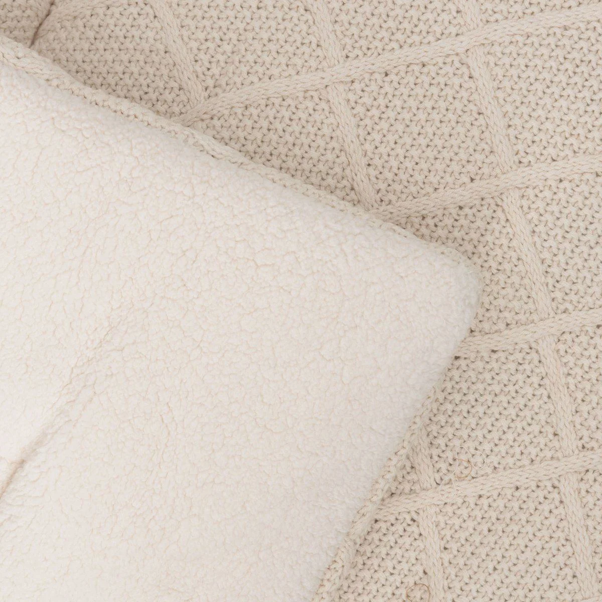 Игровой коврик Jollein Check Knit Oatmeal, 75x95см